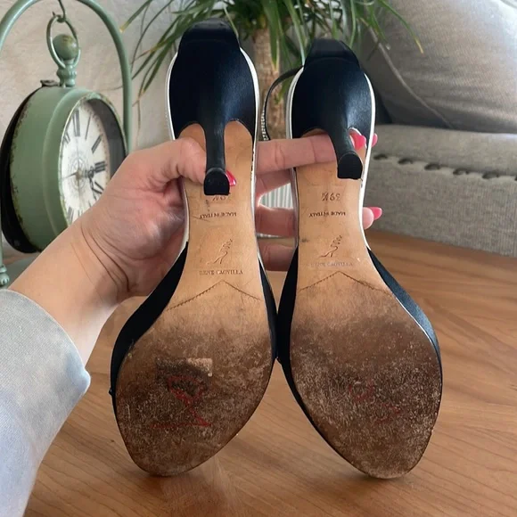 🖤 Rene Caovilla Crystal Platform High Heels in Black size 39.5 - Picture 10 of 13